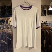 80s　FRUIT OF THE LOOM 　ショートスリーブTシャツ　2重襟　USA製　無地T　(S2252)
