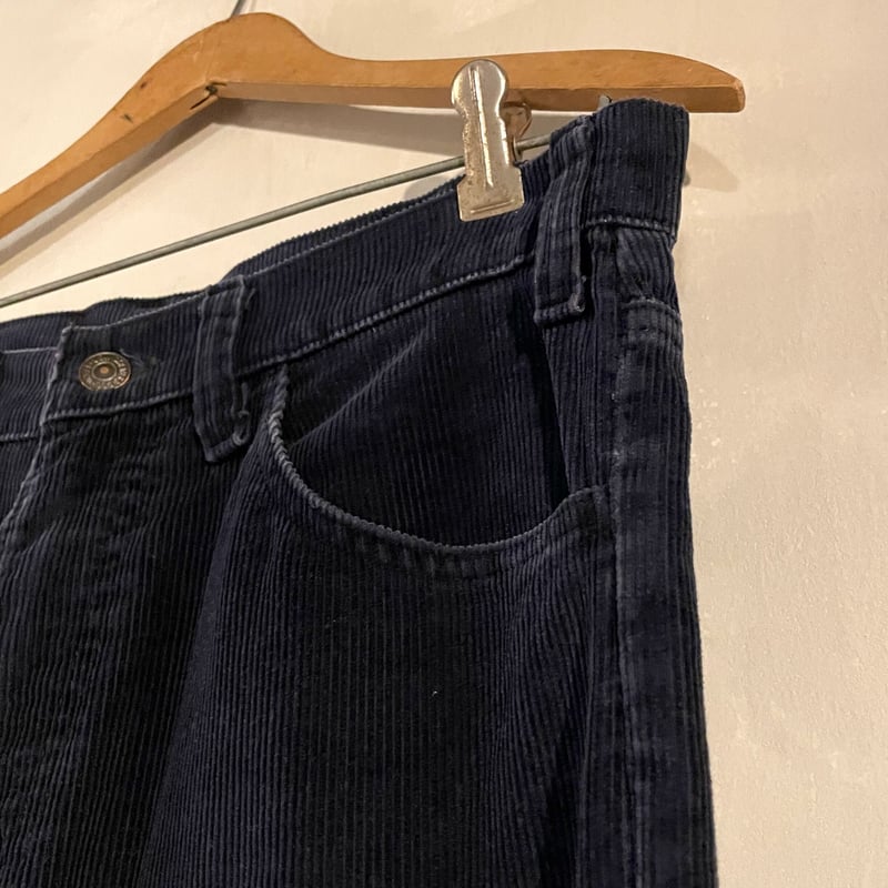 80s Levi's 521 コーデュロイパンツ 31×30 42 TALON ZIP ネイビ