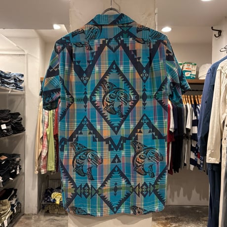 POLO RALPH LAUREN　S/S オープンカラーシャツ　ラルフローレン　Size S　半袖 ハワイアンシャツ　ネイティブ　ハイダ　(S4758)