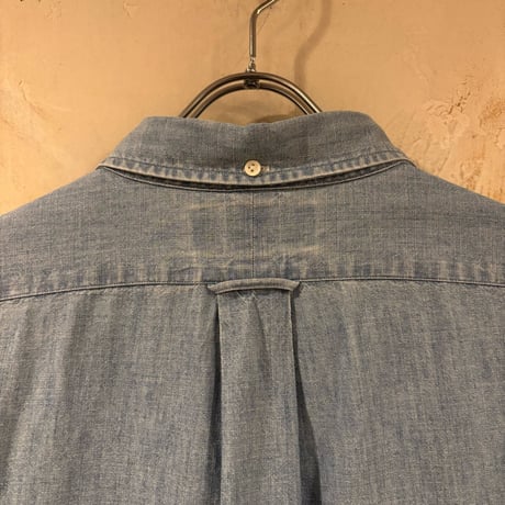Ralph Lauren　L/S シャンブレーシャツ　Size L　ラルフローレン　ボタンダウンシャツ　コットンシャツ　(S5213)