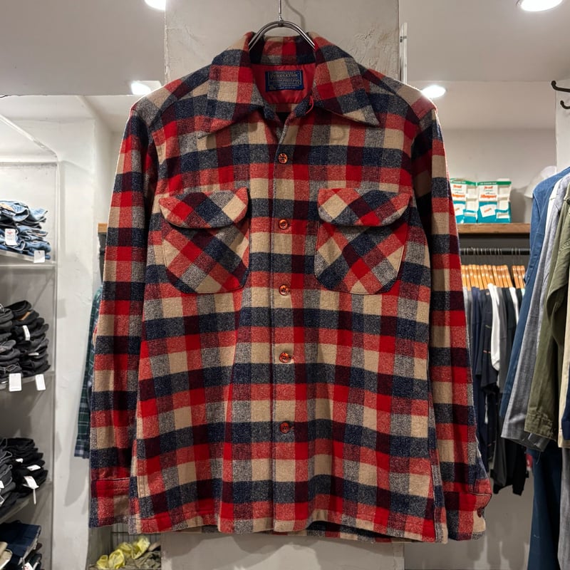 70s PENDLETON ペンドルトンウールシャツ ボードシャツ usa製 70s PENDLETON Vintage Wool Shirt ウールシャツ USA製 オー