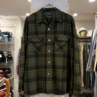 60s　PENDLETON　L/S ウールシャツ　Board Shirt　USA製　Size L　ペンドルトン　オープンカラー　ボードシャツ　(S5240)