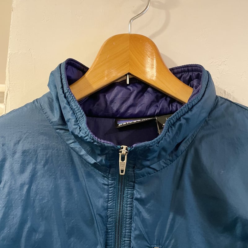 98年製 patagonia パタゴニア パフボールベスト L ブルー USA製 - ベスト