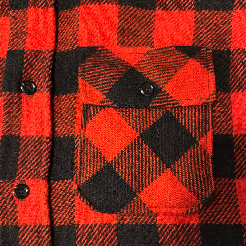 60s PowrHouse L/S Vintage Wool Shirt USA製 マチ付き