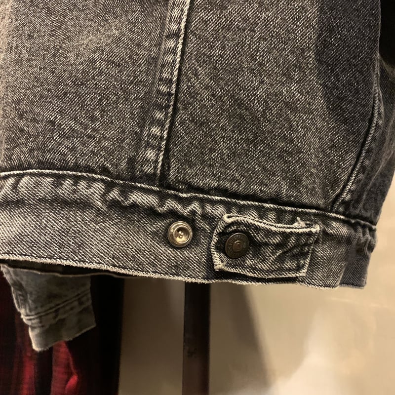 80s Levi's 70609-4858 ブラックデニムジャケット ボアライナー 4つ