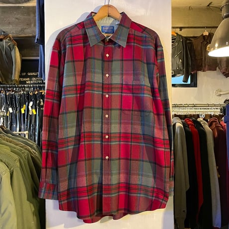 PENDLETON　Wool Shirt　USA製　ウールシャツ　チェック柄　ペンドルトン　(S3823)