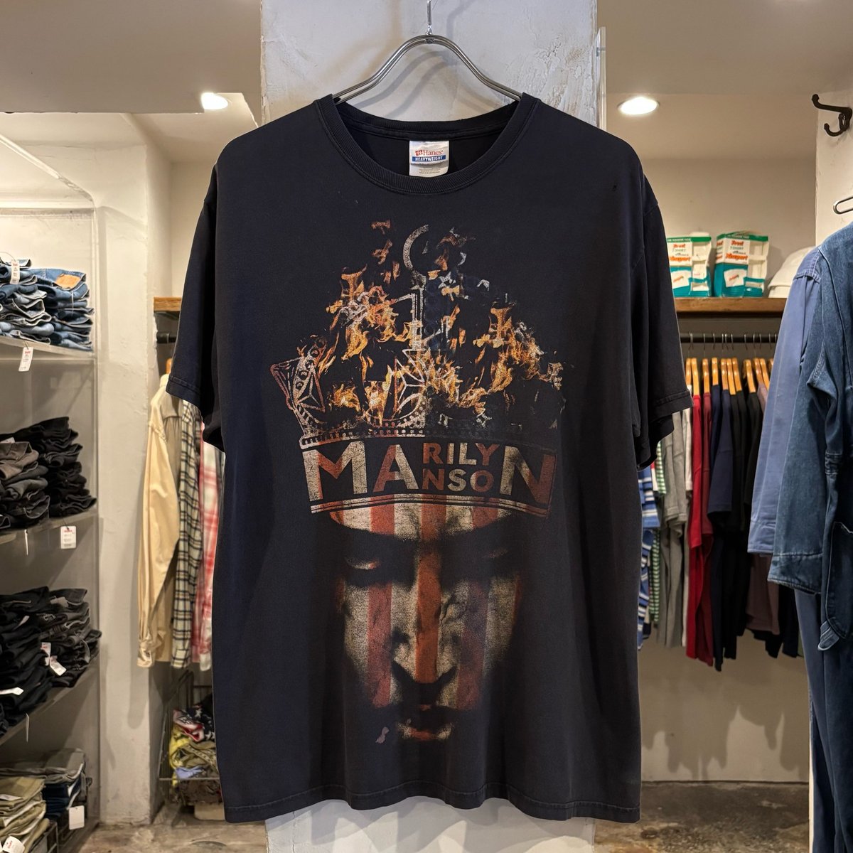 00s Hanes S/S バンドTシャツ Marilyn Manson Size M マリリ