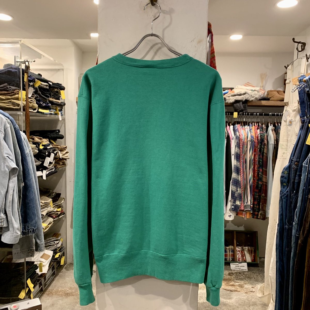 チャンピオン スウェットターコイズブルー 貴少品！Champion 90s Champion スウェットトレーナー USA製 ターコイズブルー