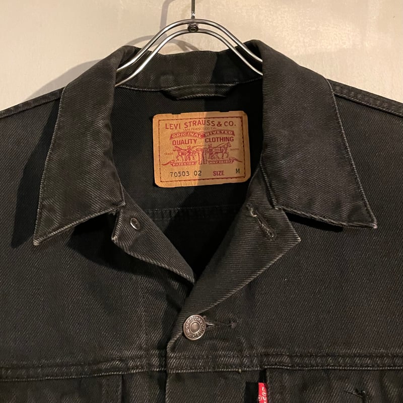 90s Levi's 70503 ブラック デニムジャケット ユーロリーバイス