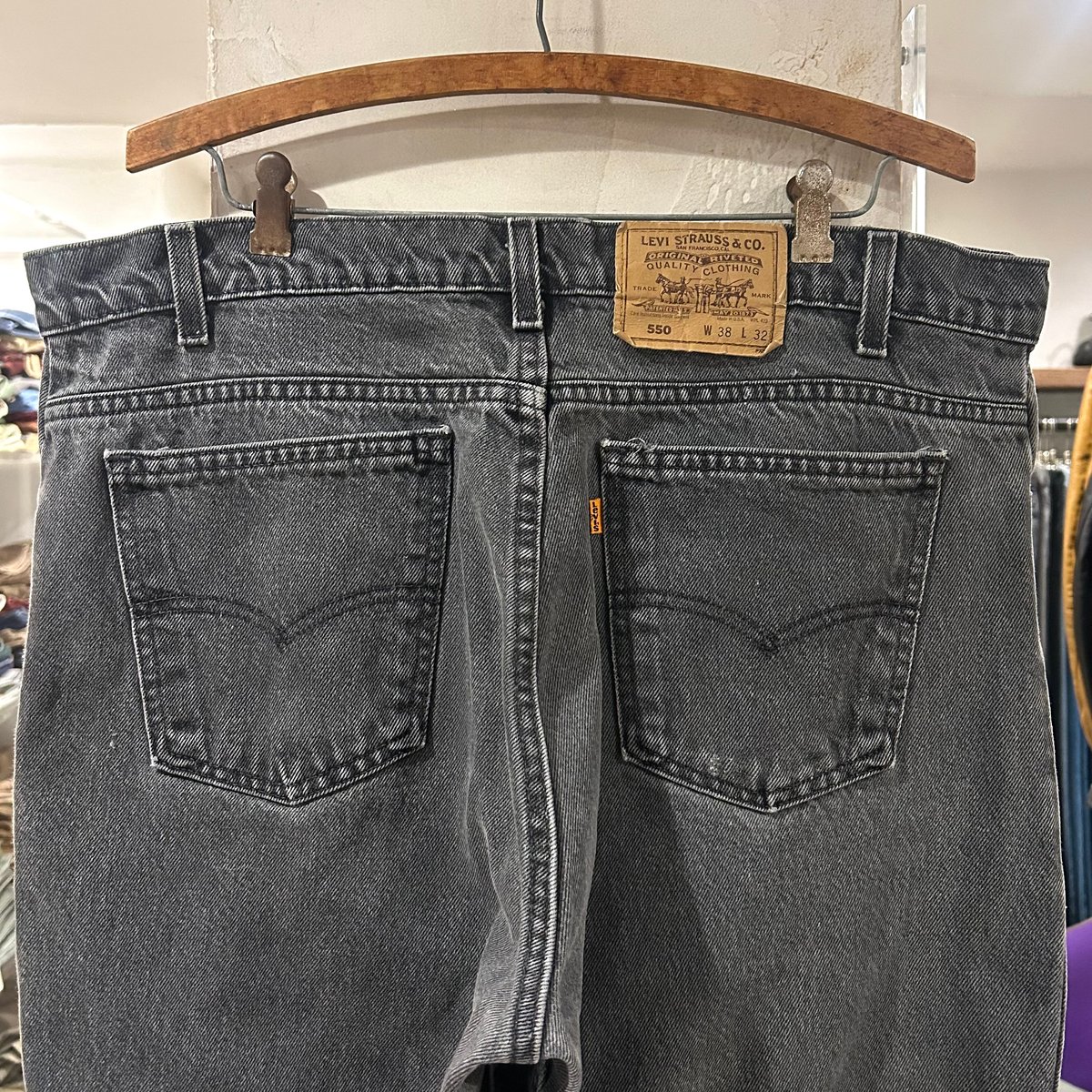 Levi's 40550 リーバイス ブラックデニムパンツ 37×31 USA製 Levi's 40550 リーバイス ブラックデニムパンツ 37×31 USA製