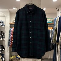 70s　PENDLETON　L/S ウールシャツ　USA製　Size L　BDシャツ　ブラックウォッチ　ペンドルトン　(S4898)