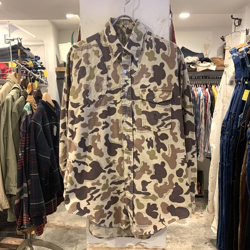 ほぼデッド【70s】米国製　Bob Allen 動物総柄　シューティングJKT 70s bob allen ハンティングシャツ カモフラ柄 USA製 コットン