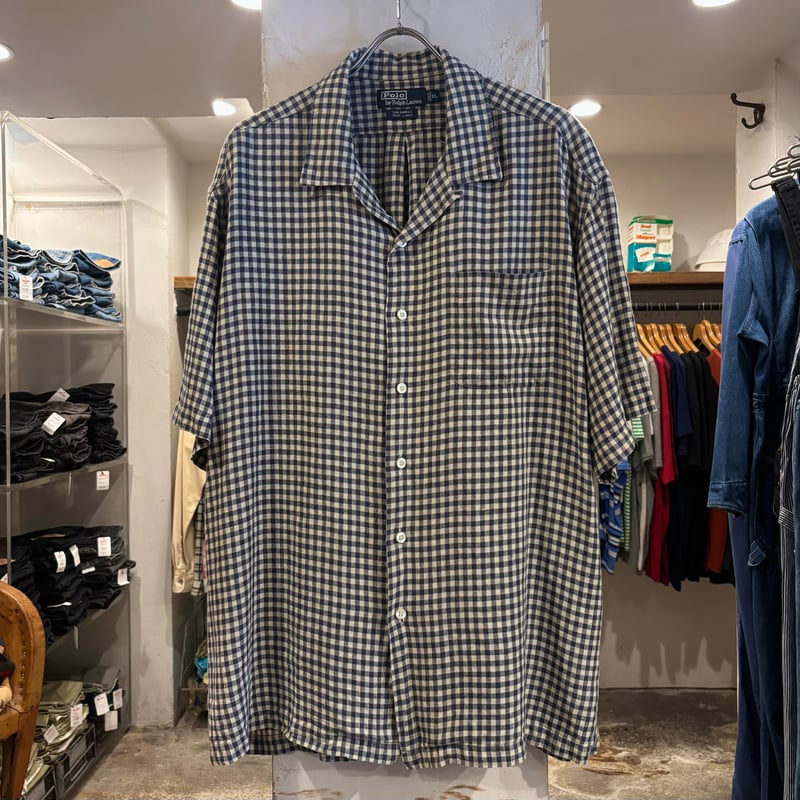 90s Polo by Ralph Lauren CALDWELL S/Sオープンカラーシャツ