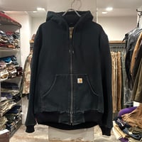 carhartt　ダック地　アクティブジャケット　カーハート　ブラック　ワークジャケット　Size M　(S3784)