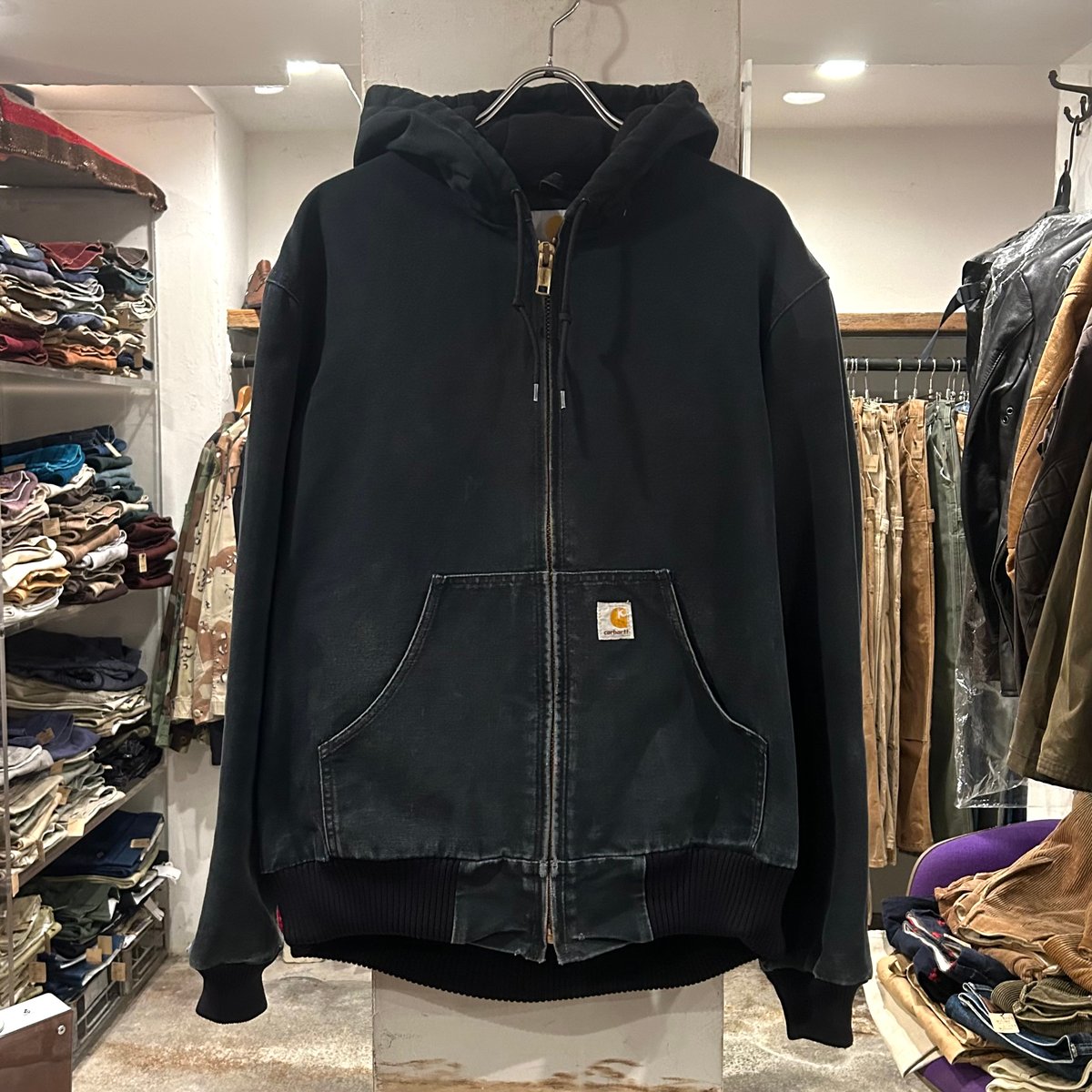 carhartt ダック地 アクティブジャケット カーハート ブラック carhartt ダック地 アクティブジャケット カーハート ブラック