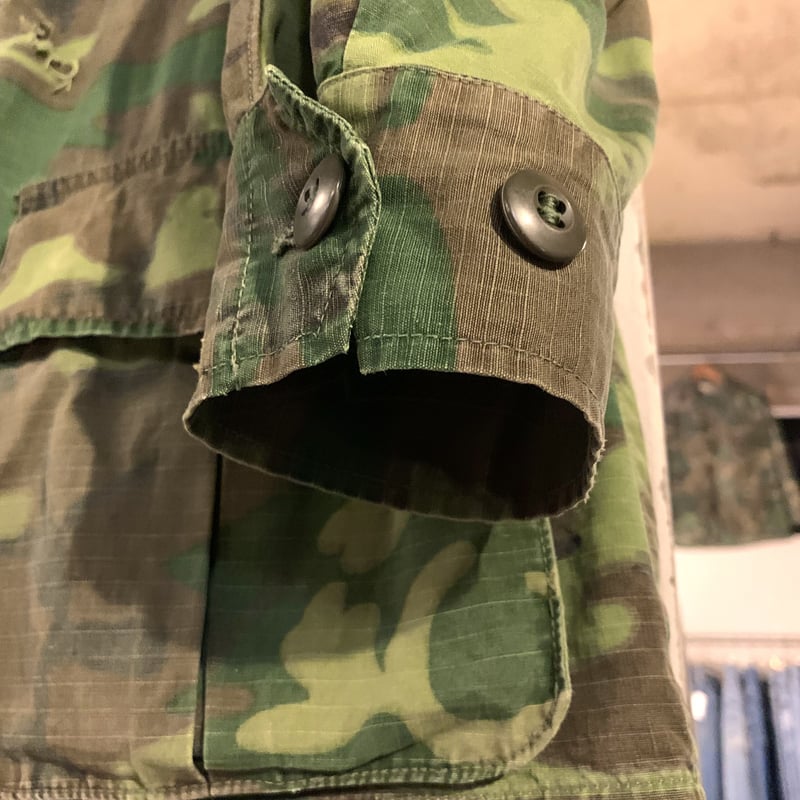 60s USMC ジャングルファティーグジャケット グリーンリーフカモ 1968