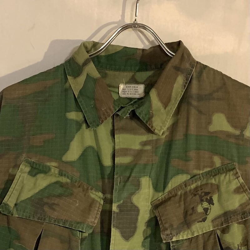 70s USMC Jungle Fatigue Jacket グリーンリーフカモ ファティーグ...