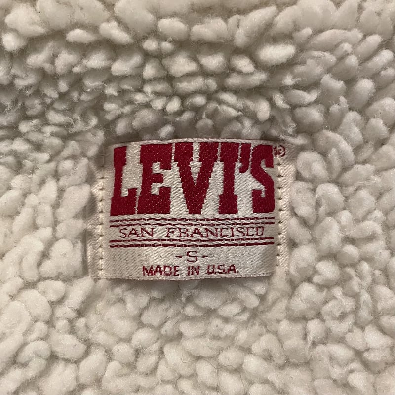 80s Levi's デニムボアジャケット グレー USA製 リーバイス グレー