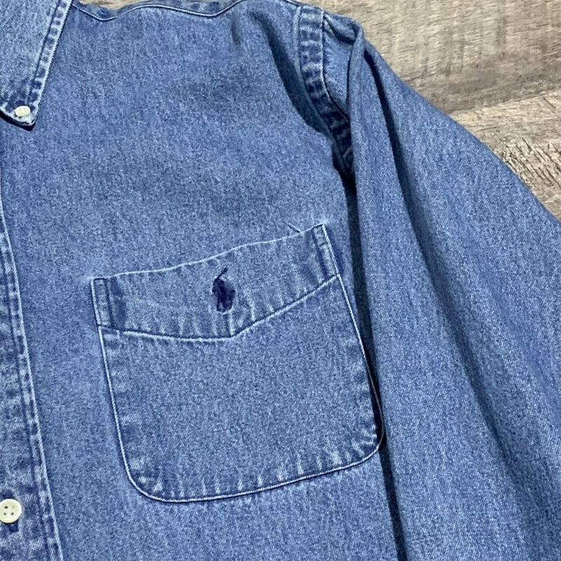 ラルフローレン デニム ダンガリー XS カスタムフィット ボタンダウンシャツ POLO RALPH LAUREN ポロ ラルフローレン デニムシャツ 長袖