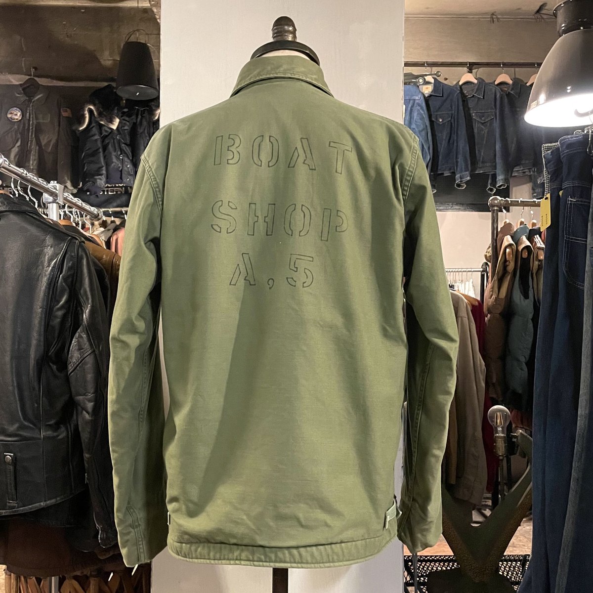 A2デッキジャケット 初期 三角フラップ バッグプリント USN ヴィンテージ a2デッキジャケット 初期 三角フラップ バッグプリント USN