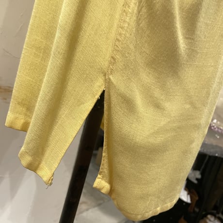 Vintage Bowling Shirt　50年代　ボウリングシャツ　背面無地　ピン型ボタン　50s　(S1048)
