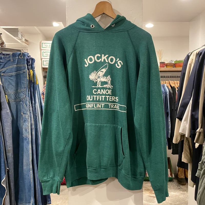 Champion 80s トリコタグ フロッキープリント スウェットパーカー USA