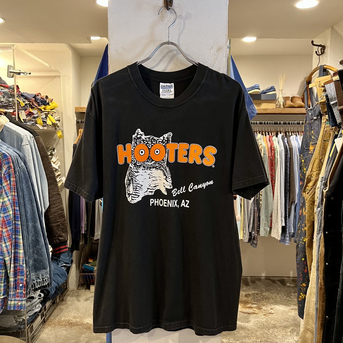 GILDAN プリントTシャツ HOOTERS フーターズ COTTON 100%（S2664