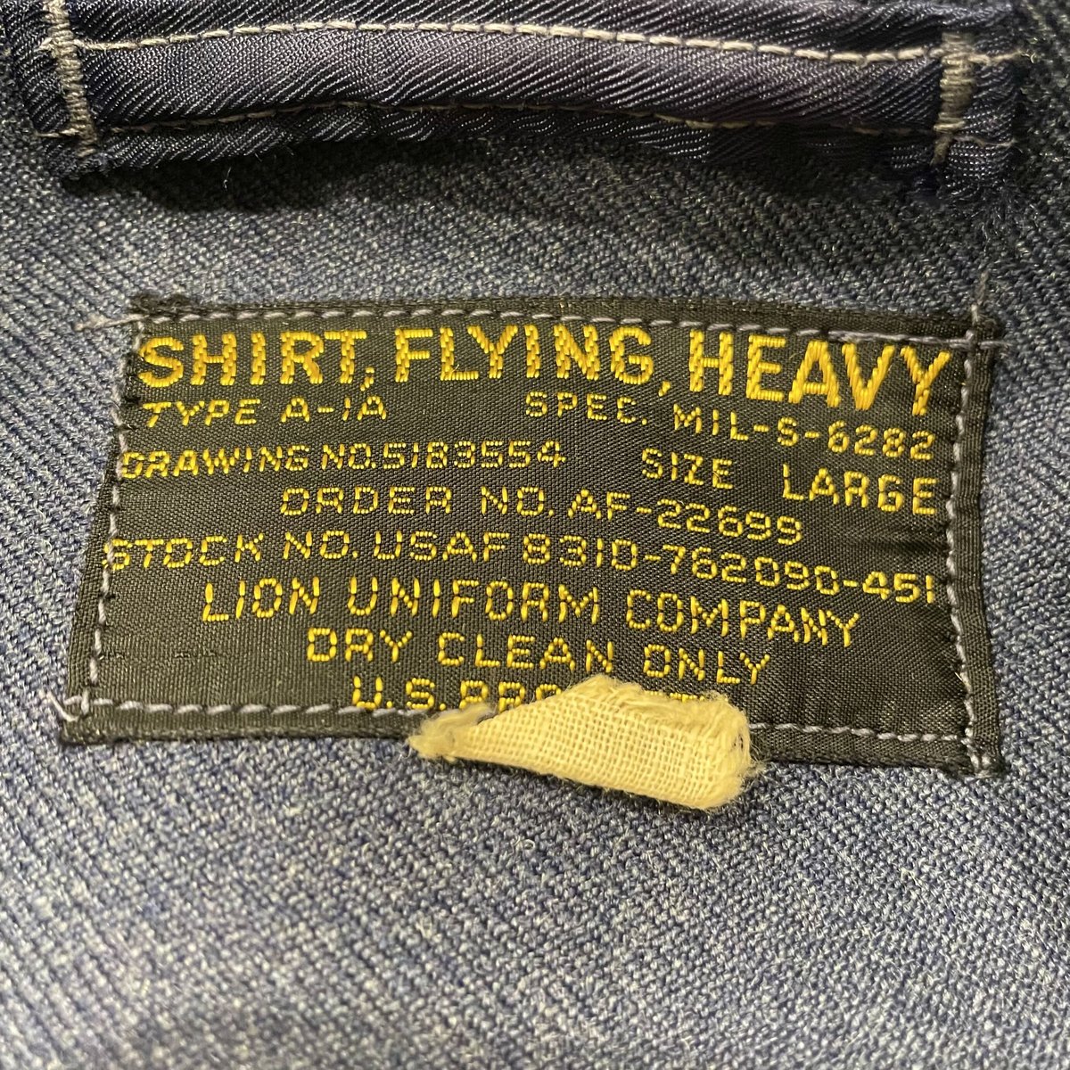 US AIR FORCE 50s SHIRT FLYING HEAVY TYPE A-1A...