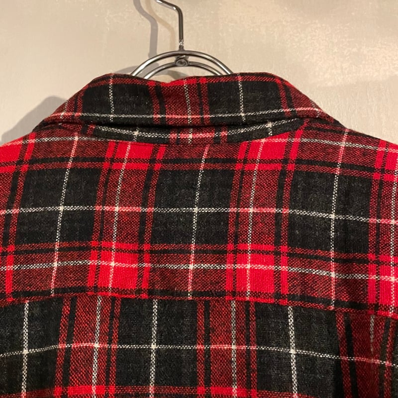 60s PILGRIM L/S VINTAGE WOOL SHIRT Size L オープンカ