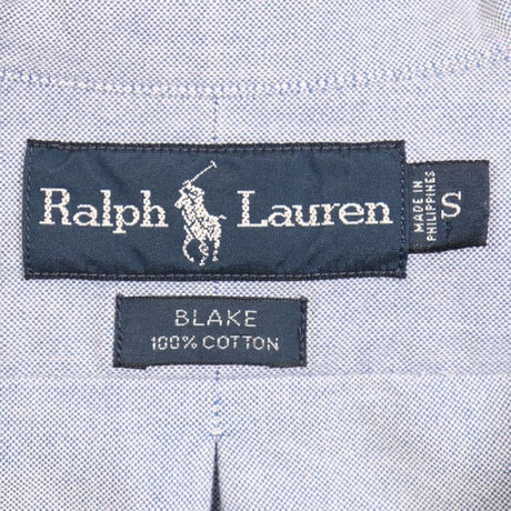 Ralph Lauren　ロングスリーブ　ボタンダウンシャツ　ラルフローレン　ワンポイント　BDシャツ　(Y0563)