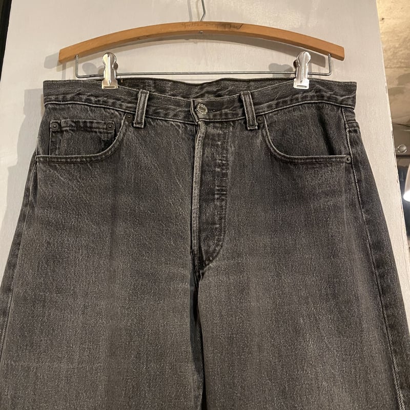 USA製 levi's 501 BLACK 後染め 33/30 90s Levi's 501 0660 後染め ブラックデニム パンツ 32×33 USA製