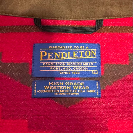 PENDLETON　NATIVE JACKET　Size L　ネイティブ ジャケット　ペンドルトン　赤　(S4919)
