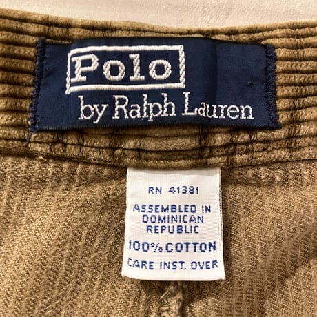 90s〜　POLO by Ralph Lauren　コーデュロイパンツ　焦げ茶　SCOVILL ジップ　ラルフローレン　(S1489)