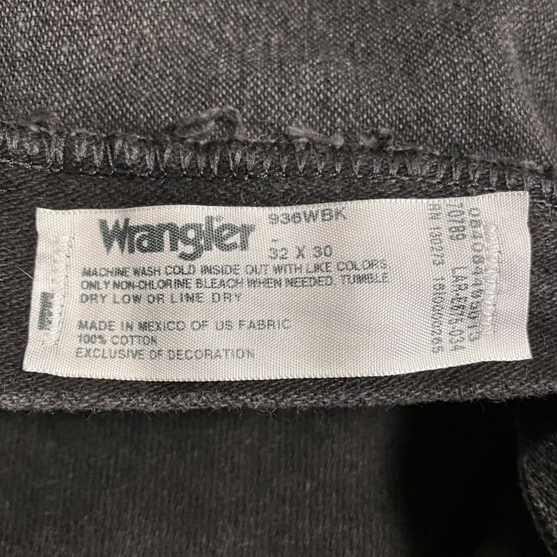 Wrangler 936WBK ブラックデニムパンツ 32×30 ラングラー (S2557)