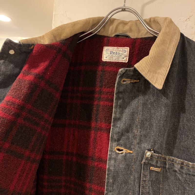 80s POLO RALPH LAUREN ブラックデニムジャケット ラルフ 80s POLO RALPH LAUREN ブラックデニムジャケット ラルフ