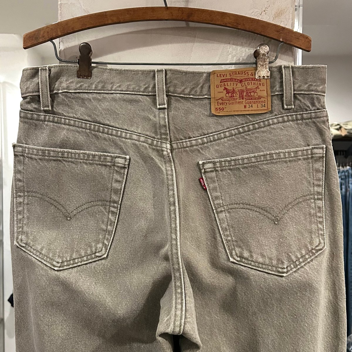 90s Levi's 550 0232 リーバイス カラーデニムパンツ 33×33 先染め オ