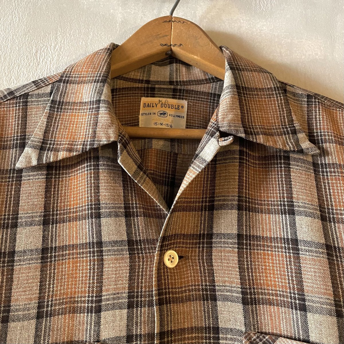 40s DAILY DOUBLE Vintage Loop Wool Shirt オープンカラ 40s DAILY DOUBLE Vintage Loop Wool Shirt オープンカラ