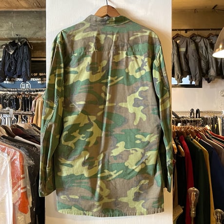 60s　US ARMY　Jungle Fatigue Jacket　ファティーグジャケット　5th type　グリーンリーフ　ERDL迷彩　(S2901)