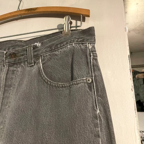 90s　Levi’s 501 先染め ブラックデニムパンツ　32×33　USA製　1990年　(S4484)