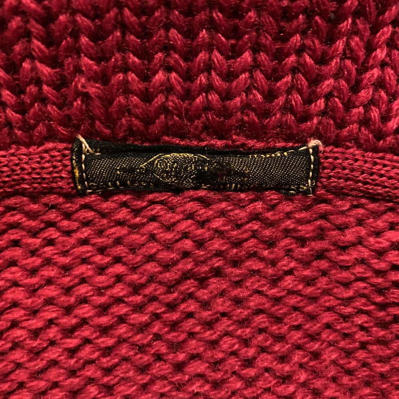 30s〜 Vintage Cardigan ショールカラー カーディガン ワインレッド