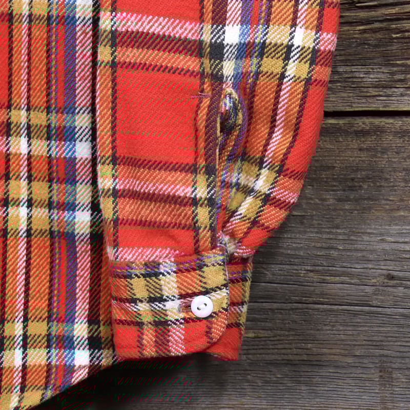 70s ビッグマック ビンテージ ヘビネル XL オレンジ チェック 6950 70s ビッグマック ビンテージ ヘビネル XL オレンジ チェック