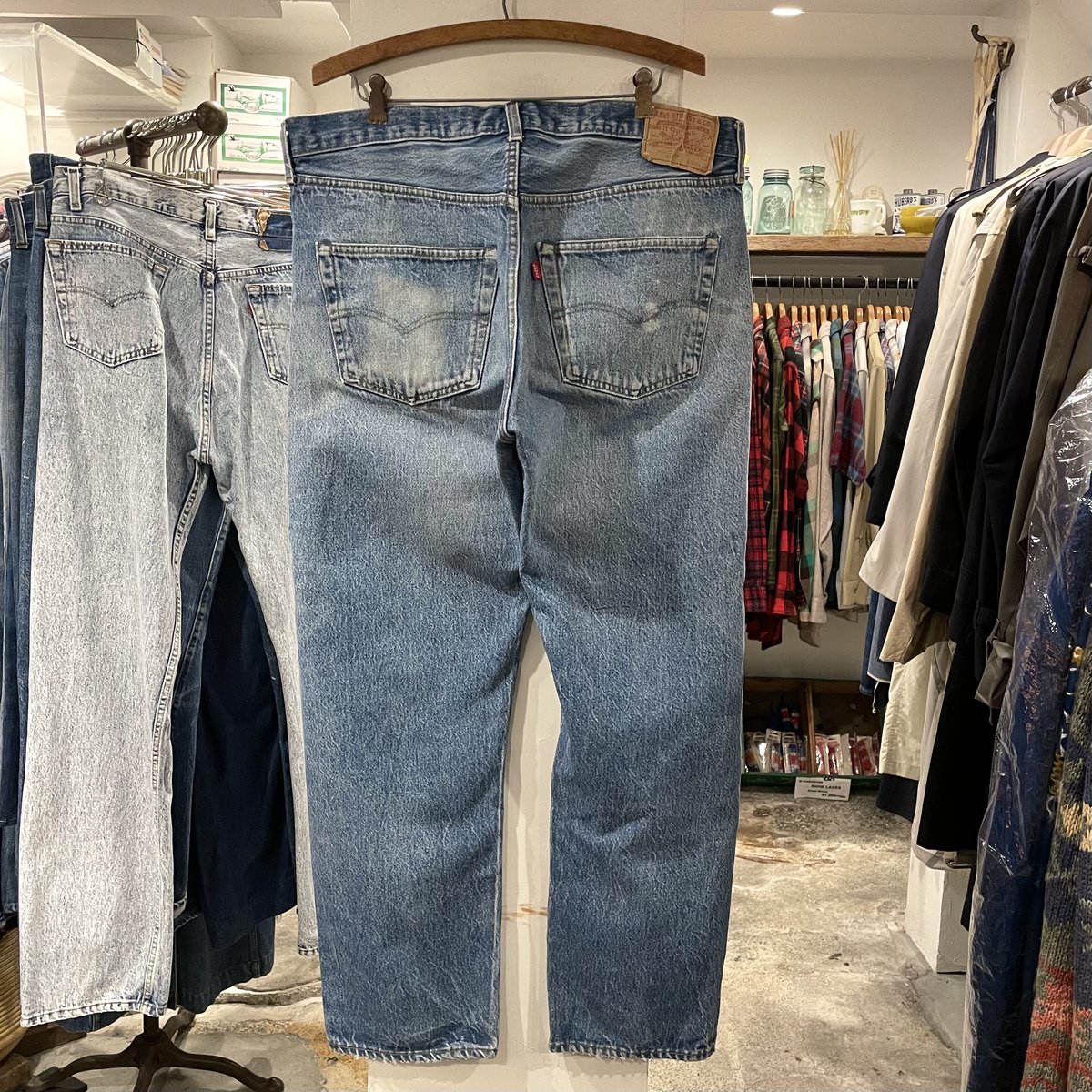 Levi's 501 80年代 リーバイス 501 黒カン 脇割り 内股シングル