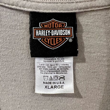 Harley-Davidson　ハーレーTシャツ　ショートスリーブ　グレー　USA製　(S2533)
