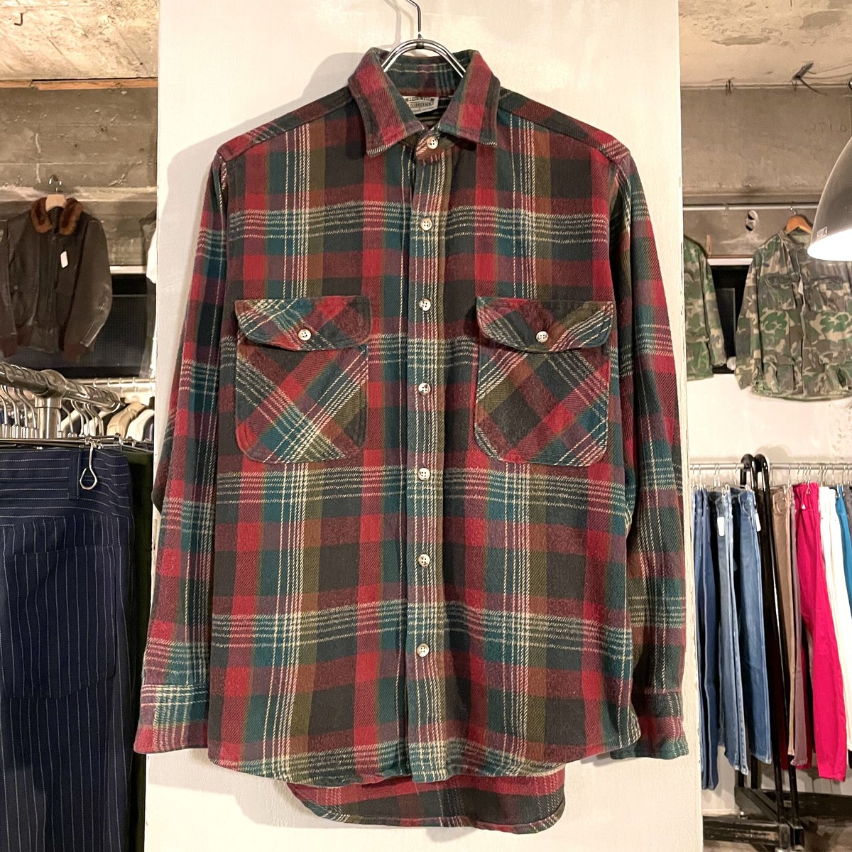 チェック柄ネルシャツ　five brothers FIVE BROTHER ネルシャツ ファイブブラザー コットンシャツ チェック柄