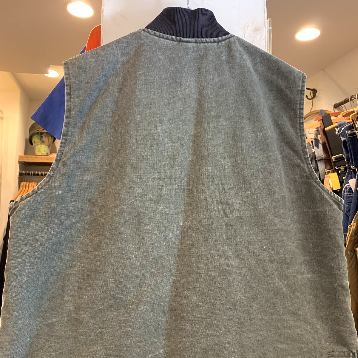 Carhartt ダック地 ベスト USA製 モスグリーン カーハート Carhartt ダック地 ベスト USA製 モスグリーン カーハート