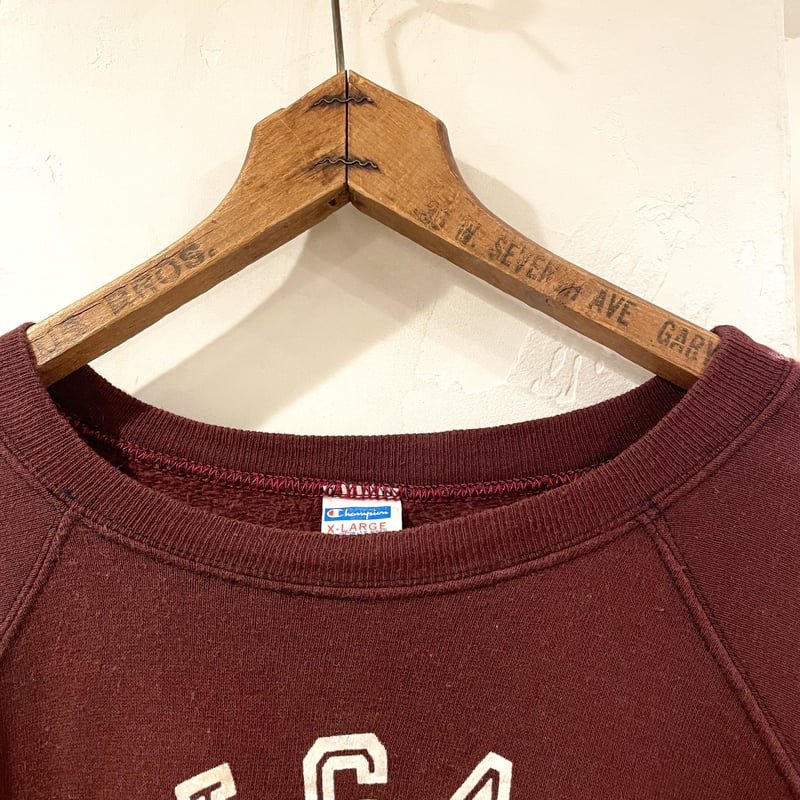 70sバータグ USA製 Champion フロッキープリント アメリカ製 Champion - 70年代 USA製 Champion チャンピオン 初期 バータグ