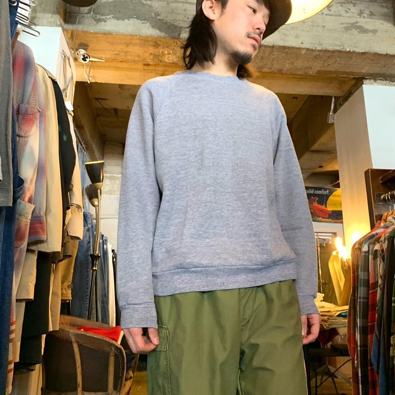70s JERZEES L/S 無地スウェット ラグランスリーブ USA製 グレー 70s JERZEES L/S 無地スウェット ラグランスリーブ USA製 グレー