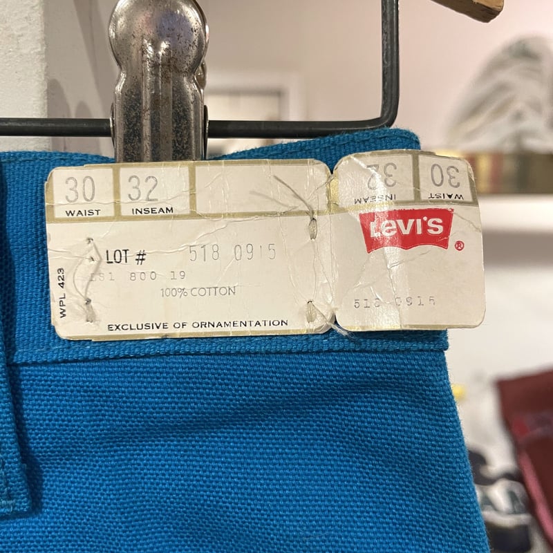 パンツ bige 60s Levi's 518 SLIM FITS カラーパンツ BigE DEAD STOCK