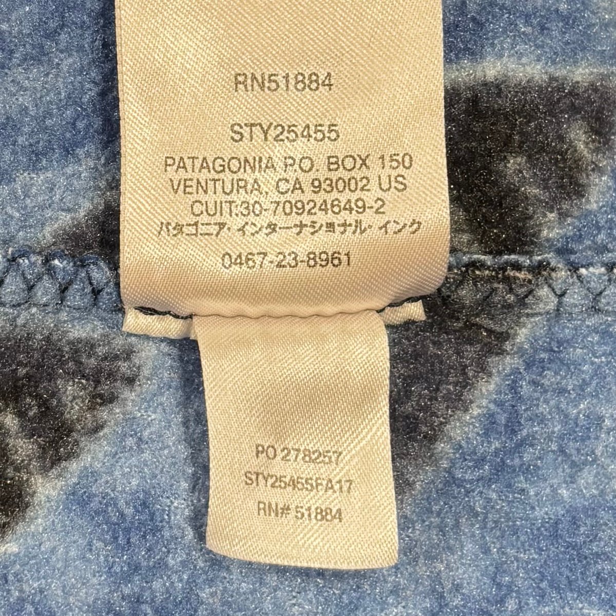 patagonia シンチラスナップT パタゴニア ハーフボタン 魚柄 Size M