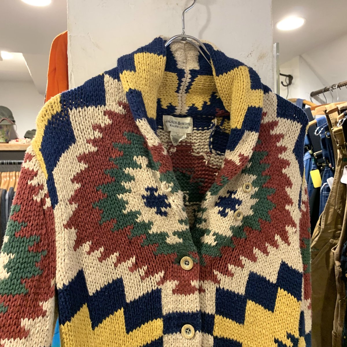 DENIM&SUPPLY RALPH LAUREN ショールカラー ニットカーディガン DENIM&SUPPLY RALPH LAUREN ショールカラー ニットカーディガン